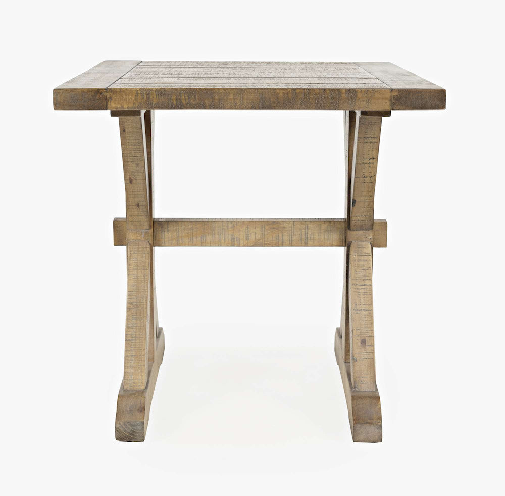 Jofran - Carlyle Crossing Distressed Pine End Table - Distressed Light Brown - 1920-3 view 1