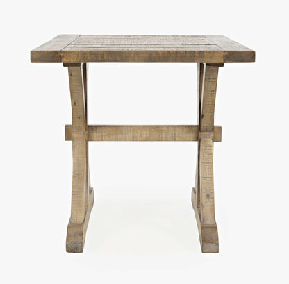 Jofran - Carlyle Crossing Distressed Pine End Table - Distressed Light Brown - 1920-3 view 1