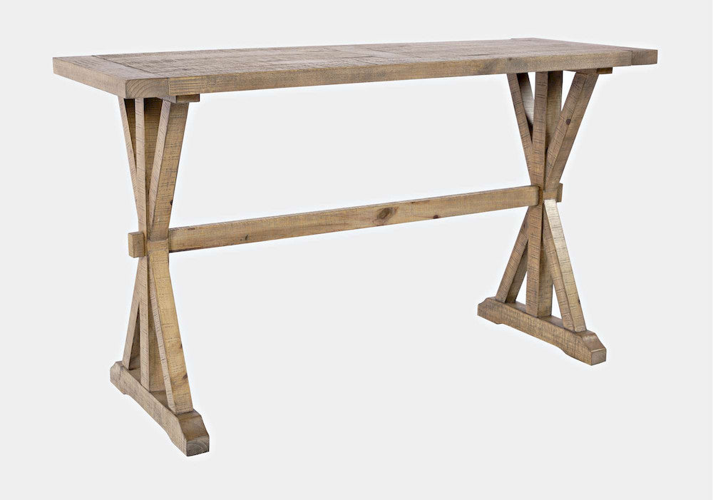 Jofran - Carlyle Crossing Distressed Pine Sofa Console Table - Distressed Light Brown - 1920-4 view 2