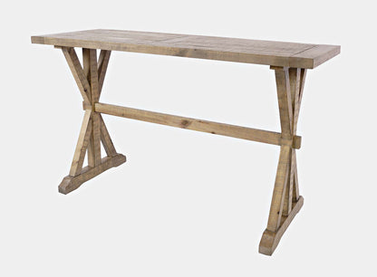 Jofran - Carlyle Crossing Distressed Pine Sofa Console Table - Distressed Light Brown - 1920-4 view 3