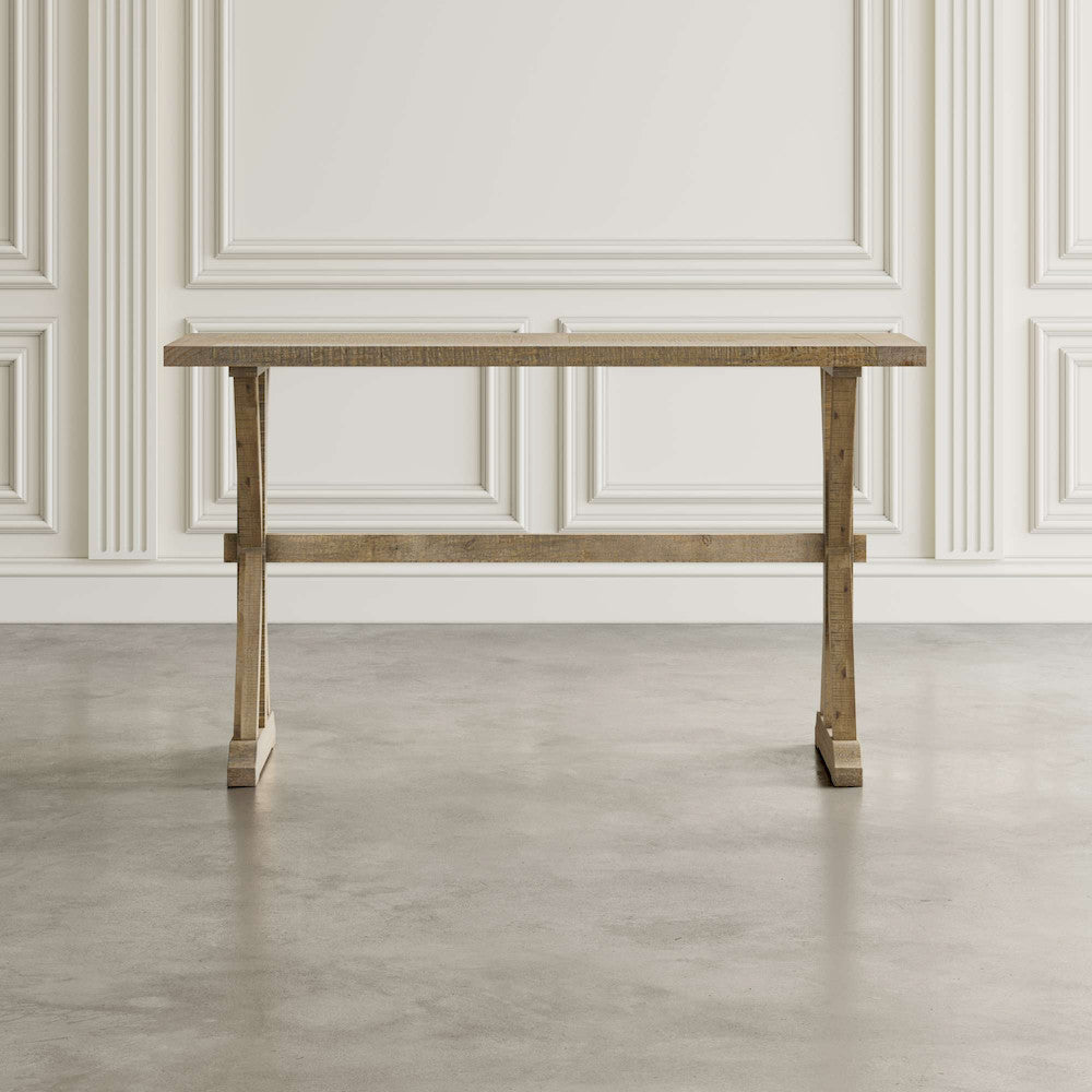 Jofran - Carlyle Crossing Distressed Pine Sofa Console Table - Distressed Light Brown - 1920-4 view 4