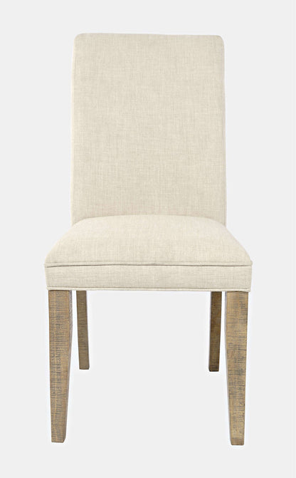 Jofran - Carlyle Crossing Distressed Pine Upholstered Dining Chair (Set of 2) - Distressed Light Brown - 1921-405KD view 1