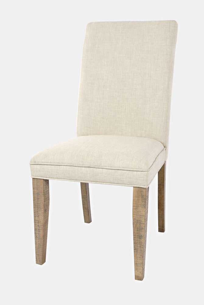 Jofran - Carlyle Crossing Distressed Pine Upholstered Dining Chair (Set of 2) - Distressed Light Brown - 1921-405KD view 3