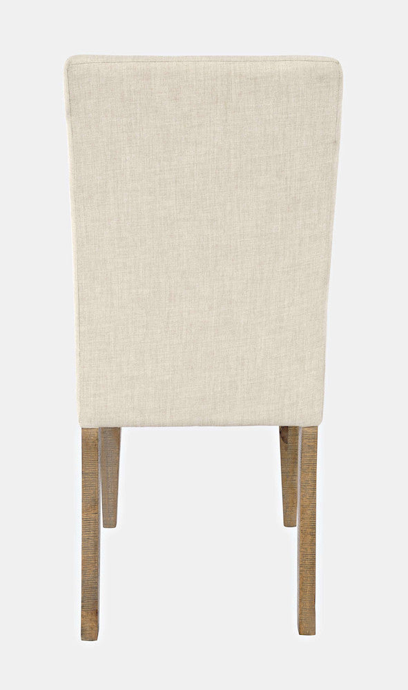 Jofran - Carlyle Crossing Distressed Pine Upholstered Dining Chair (Set of 2) - Distressed Light Brown - 1921-405KD view 4