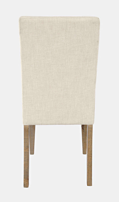 Jofran - Carlyle Crossing Distressed Pine Upholstered Dining Chair (Set of 2) - Distressed Light Brown - 1921-405KD view 4