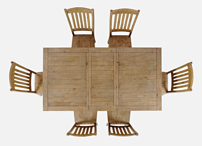 Jofran - Carlyle Crossing Solid Pine 78in Seven-Piece Dining Set with Slat Chairs - 1921-78D-7S view 9