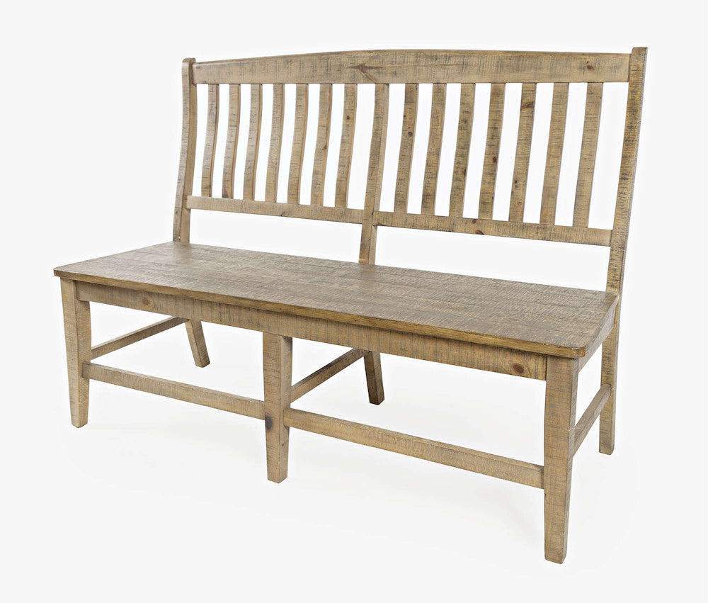 Jofran - Carlyle Crossing Solid Pine 78in Six-Piece Dining Set with Bench and Slat Chairs - 1921-78D-6S view 4