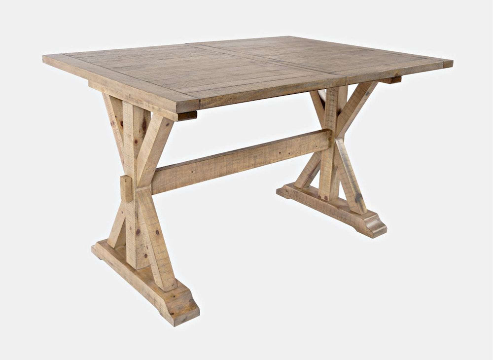 Jofran - Carlyle Crossing Solid Pine Counter Height Extension Dining Table - Distressed Light Brown - 1921-78BCHKT view 5