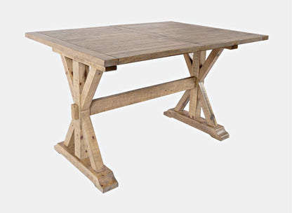 Jofran - Carlyle Crossing Solid Pine Counter Height Extension Dining Table - Distressed Light Brown - 1921-78BCHKT view 5