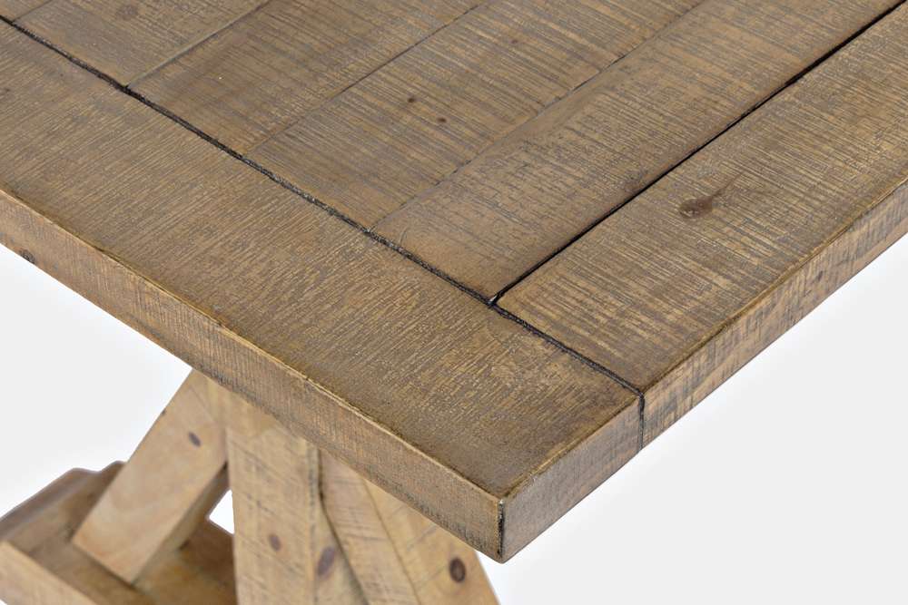 Jofran - Carlyle Crossing Solid Pine Counter Height Extension Dining Table - Distressed Light Brown - 1921-78BCHKT veiw 4