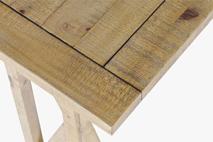 Jofran - Carlyle Crossing Solid Pine Counter Height Sofa Table Set with Three Stools - Distressed Light Brown - 1921-74 veiw 4