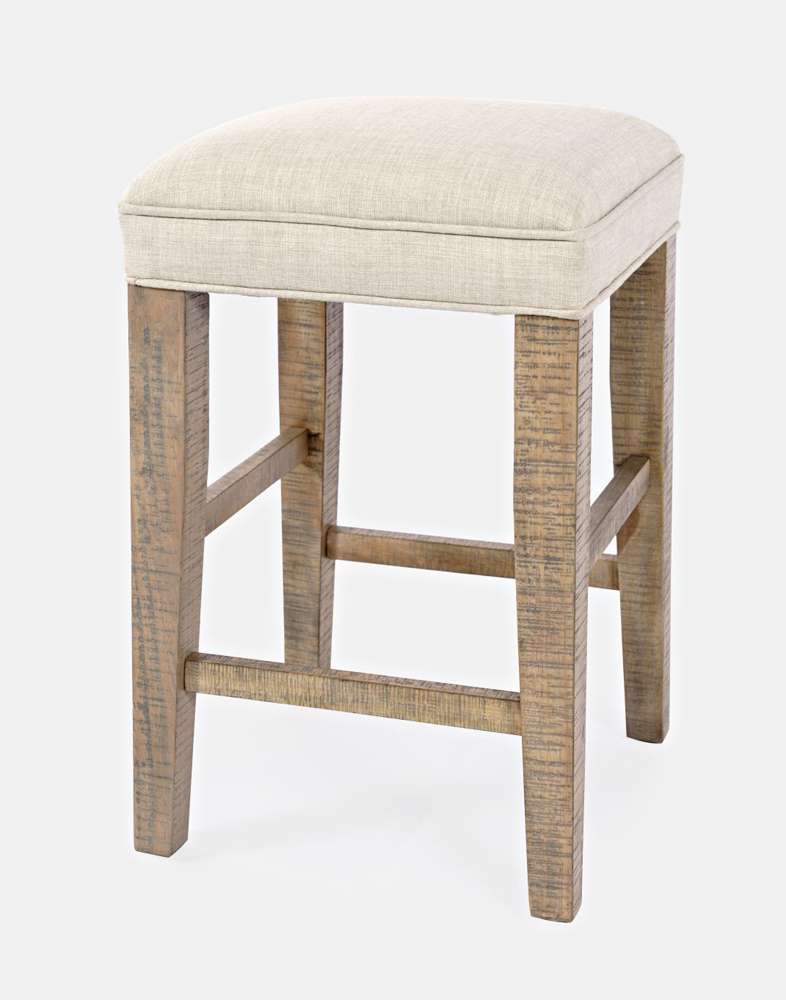 Jofran - Carlyle Crossing Solid Pine Counter Height Sofa Table Set with Three Stools - Distressed Light Brown - 1921-74 veiw 5