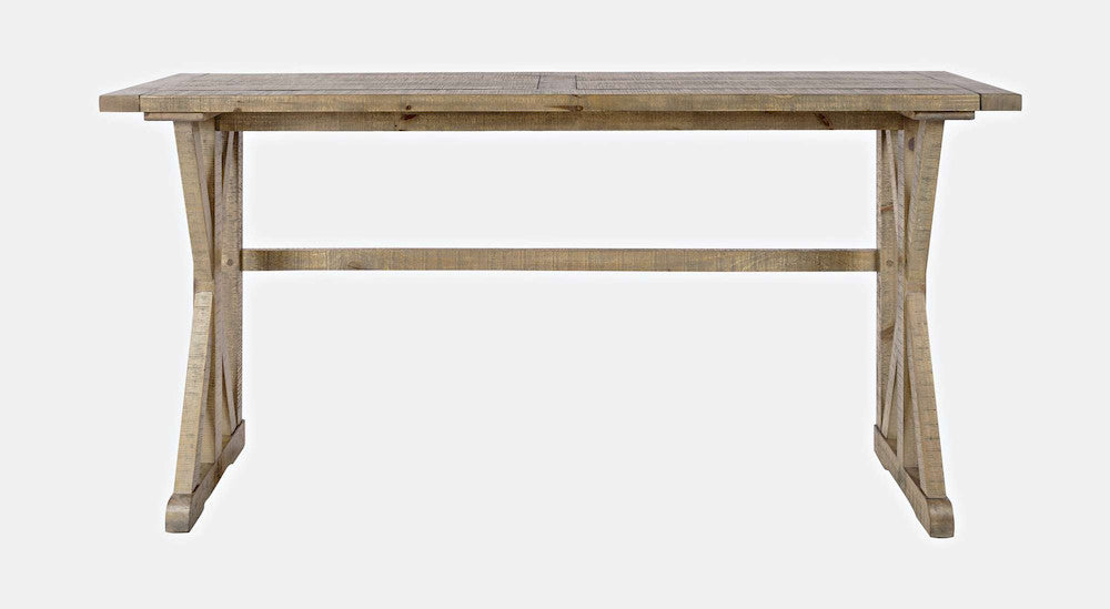 Jofran - Carlyle Crossing Solid Pine Counter Height Sofa Table Set with Three Stools - Distressed Light Brown - 1921-74 view 2