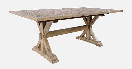 Jofran - Carlyle Crossing Solid Pine Extension Dining Table - Distressed Light Brown - 1921-78DNGKT veiw 1