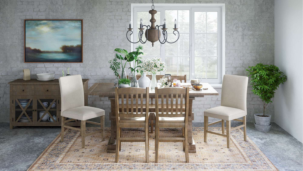 Jofran - Carlyle Crossing Solid Pine Slatback Counter Height Bench - Distressed Light Brown - 1921-BS54KD view 6