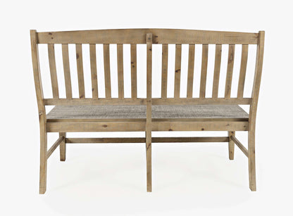 Jofran - Carlyle Crossing Solid Pine Slatback Dining Bench - Distressed Light Brown - 1921-54KD view 4