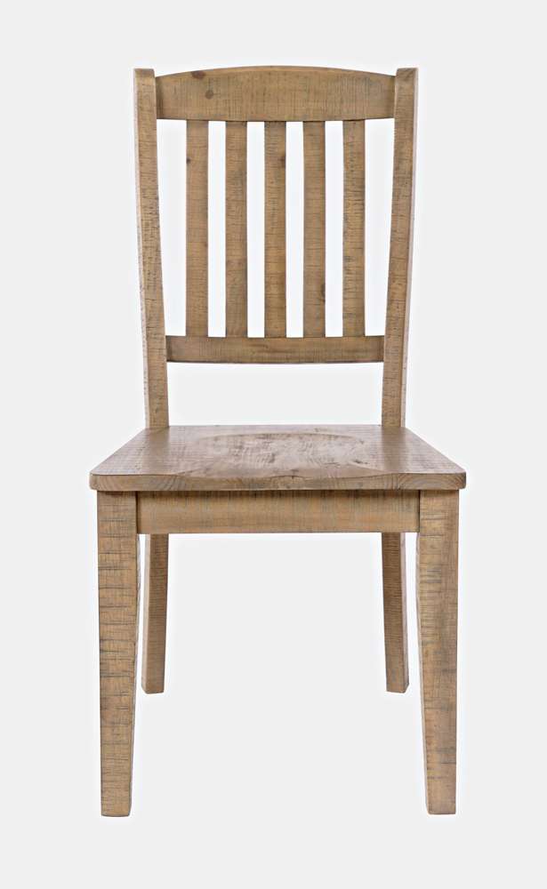 Jofran - Carlyle Crossing Solid Pine Slatback Dining Chair (Set of 2) - Distressed Light Brown - 1921-400KD veiw 2