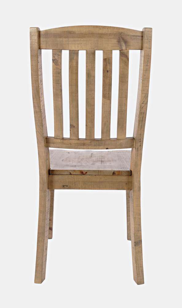 Jofran - Carlyle Crossing Solid Pine Slatback Dining Chair (Set of 2) - Distressed Light Brown - 1921-400KD veiw 3