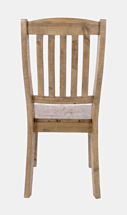 Jofran - Carlyle Crossing Solid Pine Slatback Dining Chair (Set of 2) - Distressed Light Brown - 1921-400KD veiw 3