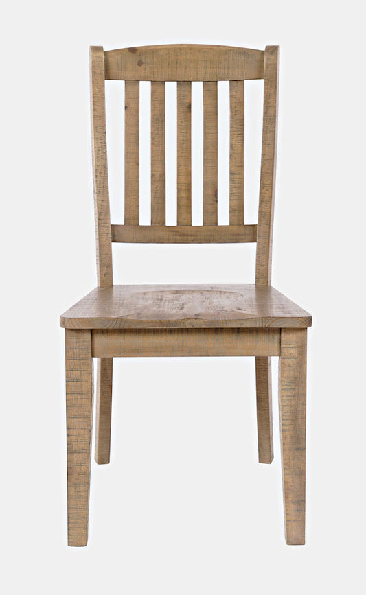 Jofran - Carlyle Crossing Solid Pine Slatback Dining Chair (Set of 2) - Distressed Light Brown - 1921-400KD view 1