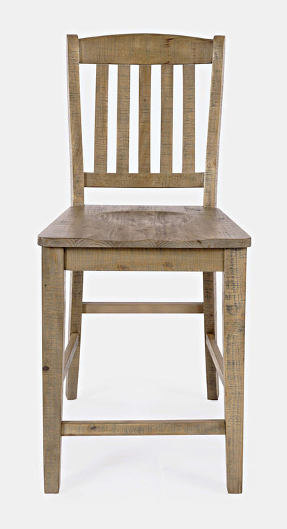 Jofran - Carlyle Crossing Solid Pine Slatback Stool (Set of 2) - Distressed Light Brown - 1921-BS420KD view 1