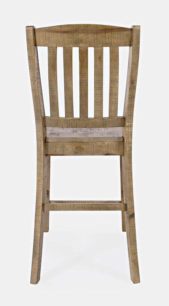 Jofran - Carlyle Crossing Solid Pine Slatback Stool (Set of 2) - Distressed Light Brown - 1921-BS420KD view 4
