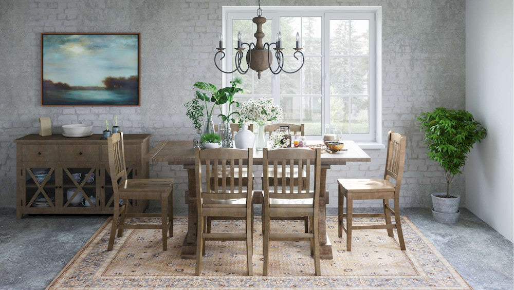 Jofran - Carlyle Crossing Solid Pine Slatback Stool (Set of 2) - Distressed Light Brown - 1921-BS420KD view 5