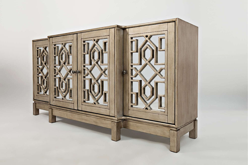 Jofran - Casa Bella 70in Mirrored CONSOLE IN Vintage Silver - 1550-70 view 3
