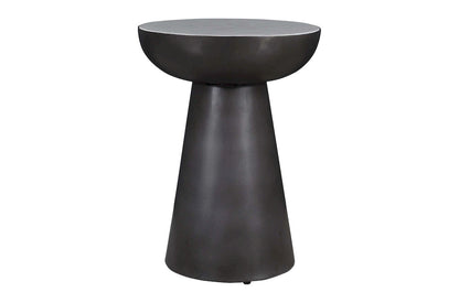 Jofran - Circularity Modern Luxury Marble and Iron 15in Round Pedestal Chairside End Table, White and Gunmetal - 2220-7 view 1