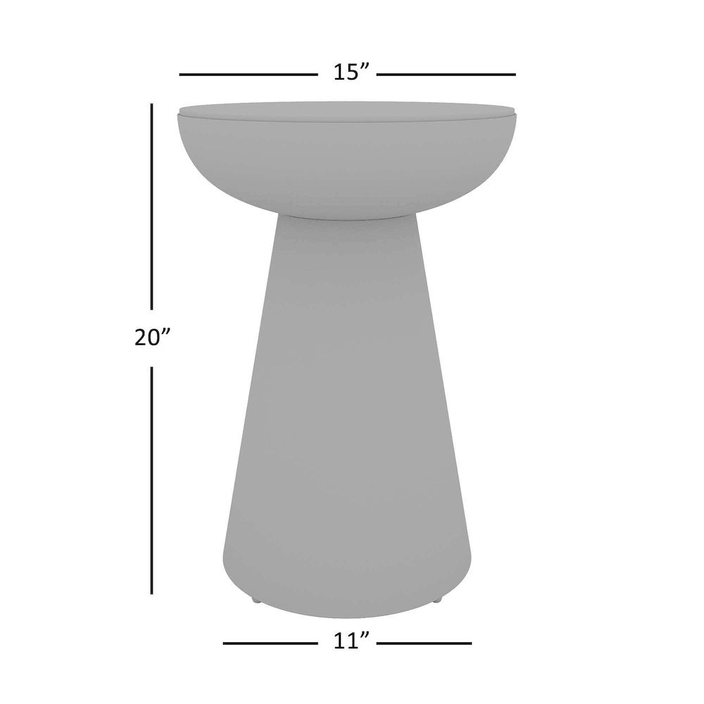 Jofran - Circularity Modern Luxury Marble and Iron 15in Round Pedestal Chairside End Table, White and Gunmetal - 2220-7 view 9