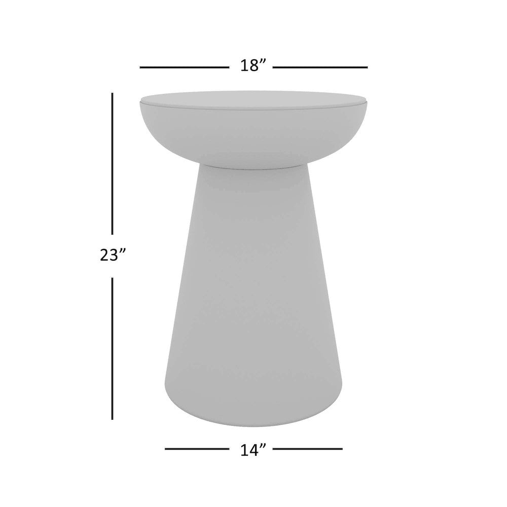 Jofran - Circularity Modern Luxury Marble and Iron 18in Round Pedestal End Table, White and Gunmetal - 2220-3 view 8