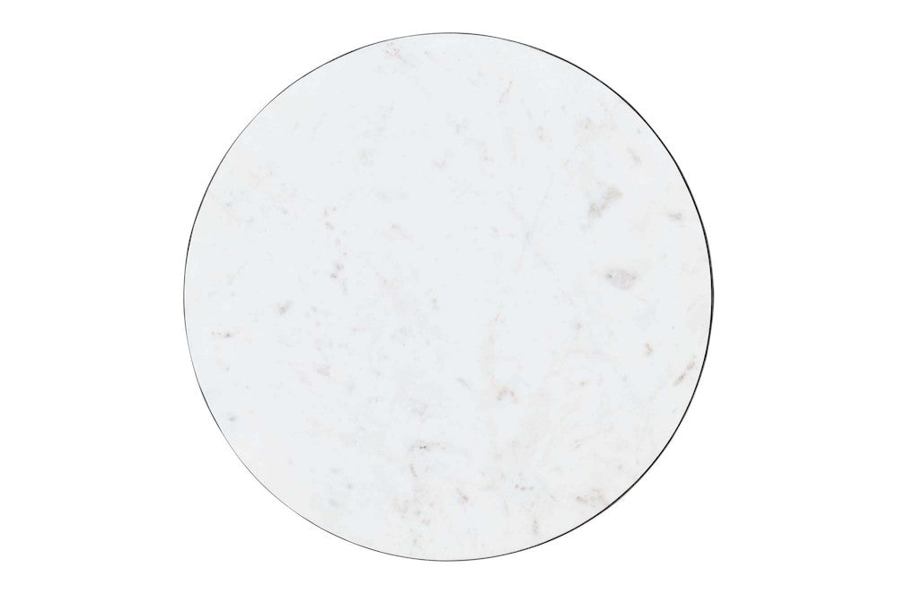 Jofran - Circularity Modern Luxury Marble and Iron 18in Round Pedestal End Table, White and Gunmetal - 2220-3 view 9