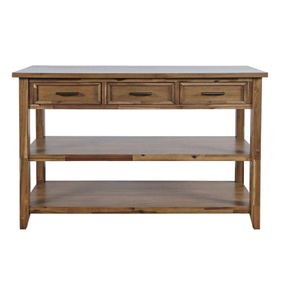 Jofran - Claremont 50in Transitional Rustic Wood Sofa Console Table with Storage - 2400-4 veiw 1