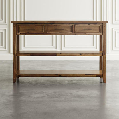 Jofran - Claremont 50in Transitional Rustic Wood Sofa Console Table with Storage - 2400-4 veiw 4