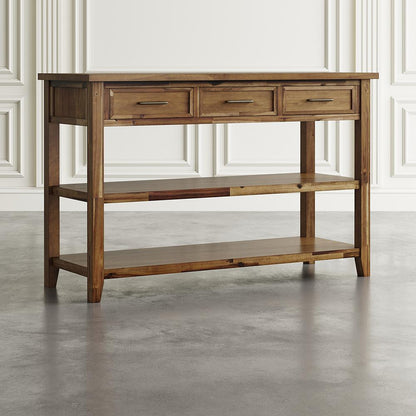 Jofran - Claremont 50in Transitional Rustic Wood Sofa Console Table with Storage - 2400-4 veiw 6