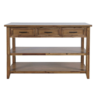 Jofran - Claremont 50in Transitional Rustic Wood Sofa Console Table with Storage - 2400-4 view 1