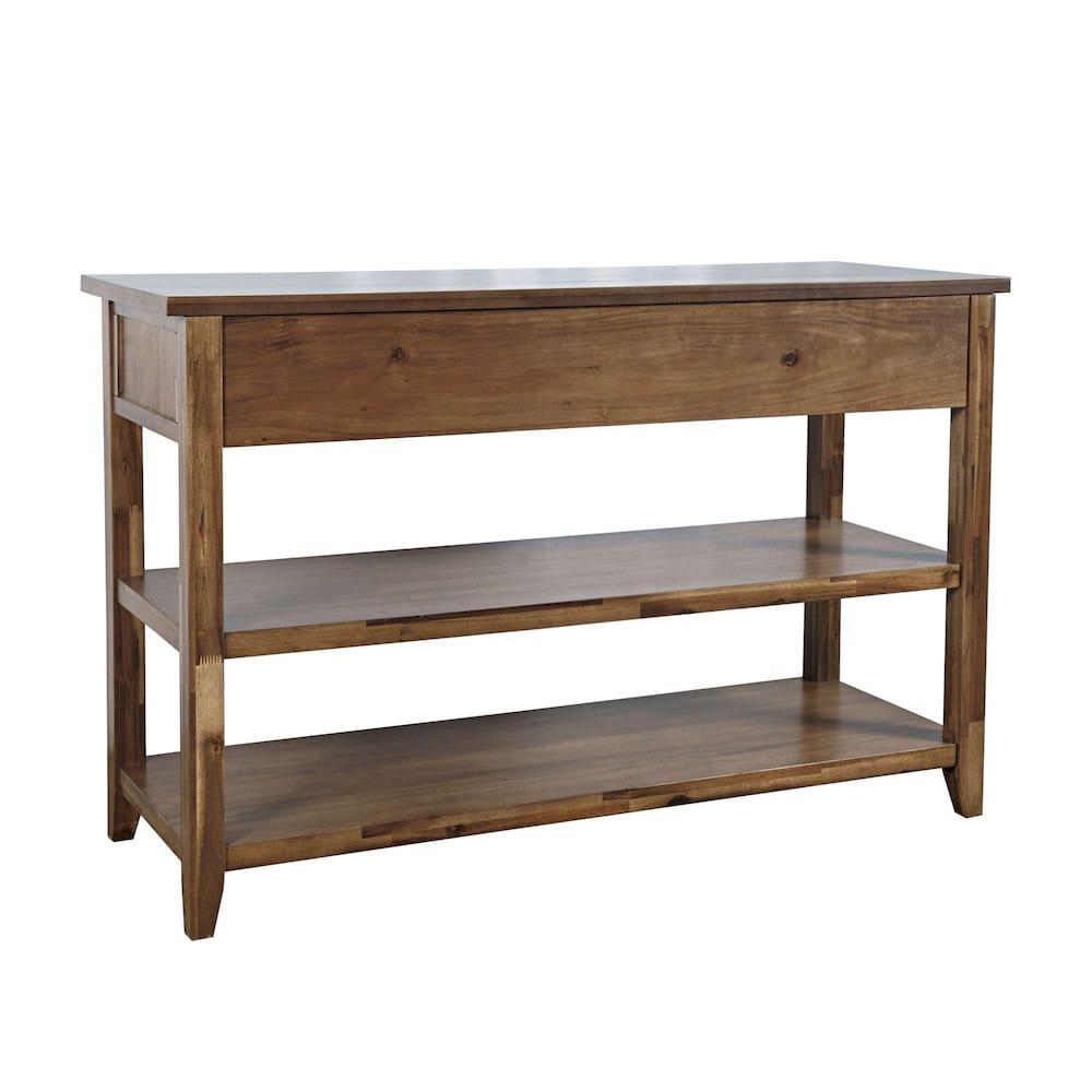 Jofran - Claremont 50in Transitional Rustic Wood Sofa Console Table with Storage - 2400-4 view 3
