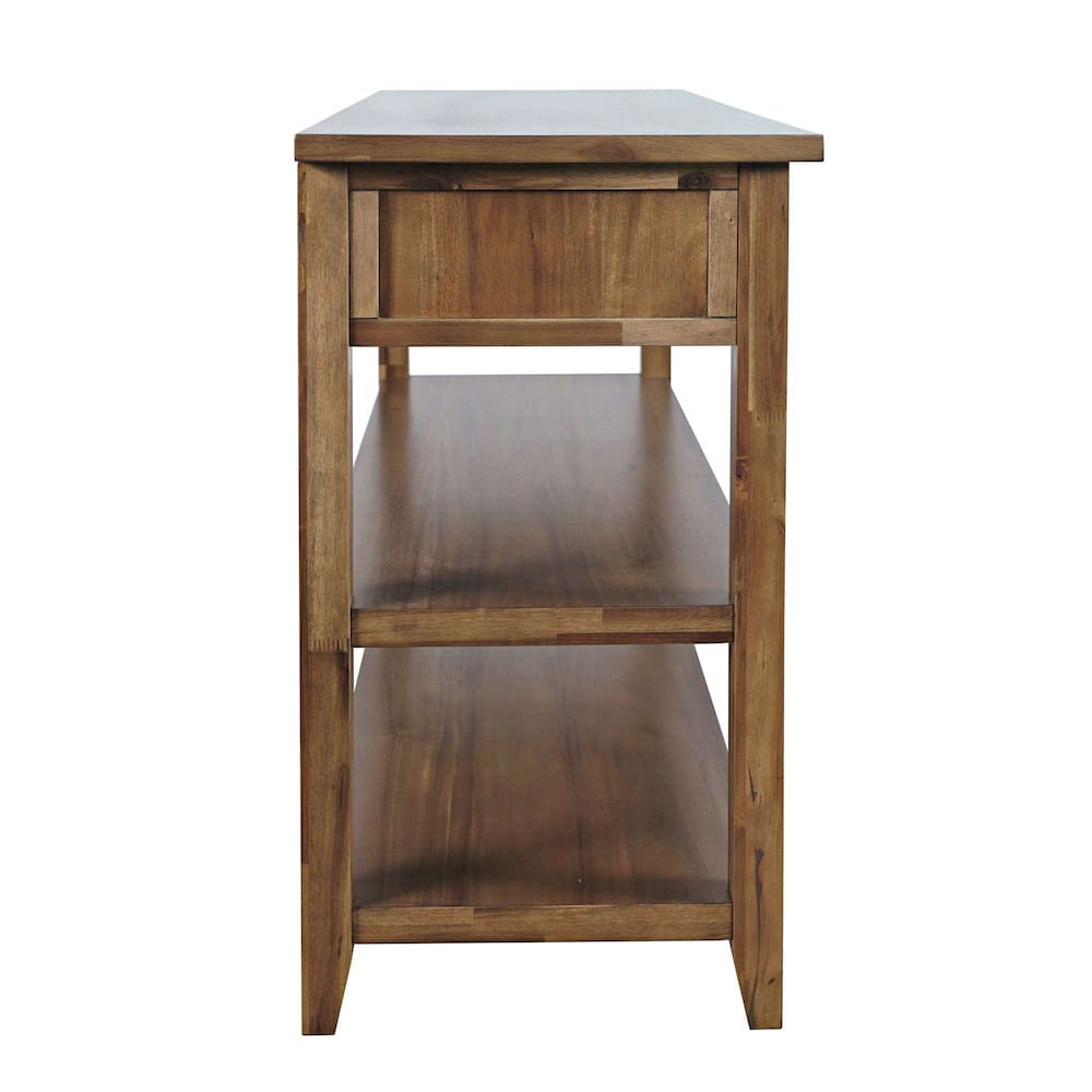 Jofran - Claremont 50in Transitional Rustic Wood Sofa Console Table with Storage - 2400-4 view 9