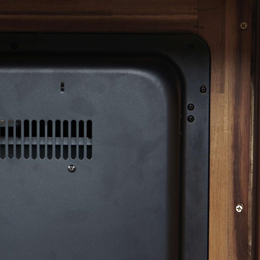 Jofran - Claremont Transitional Rustic 32in Electric Fireplace Wire Brushed Console TV Stand in Wire Brush Brown - 2400-FP32 veiw 7