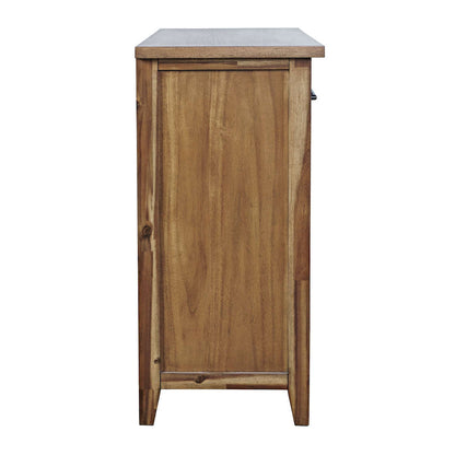 Jofran - Claremont Transitional Rustic 32in Electric Fireplace Wire Brushed Console TV Stand in Wire Brush Brown - 2400-FP32 view 4