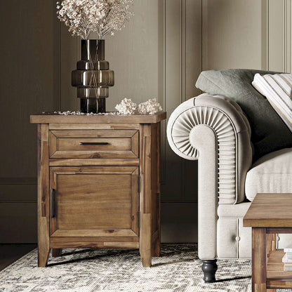 Jofran - Claremont Transitional Rustic Wood Accent End Table with Storage - 2400-20 view 9