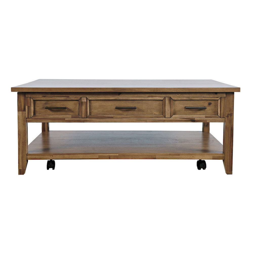 Jofran - Claremont Transitional Rustic Wood Lift-Top Coffee Table with Wheels - 2400-1 view 1