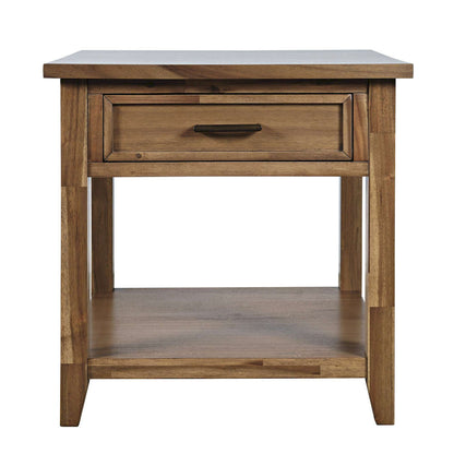 Jofran - Claremont Transitional Rustic Wood Square End Table with Storage - 2400-3 view 1