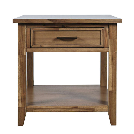 Jofran - Claremont Transitional Rustic Wood Square End Table with Storage - 2400-3 view 1