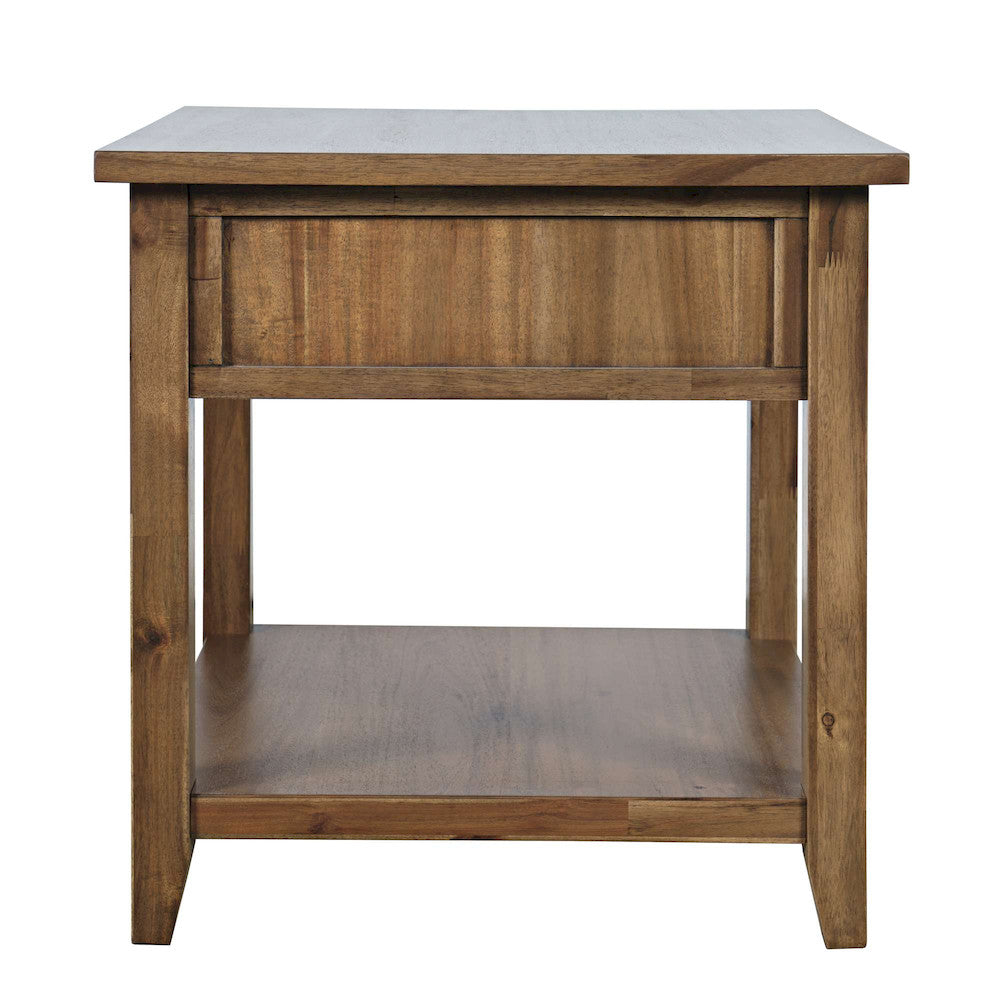 Jofran - Claremont Transitional Rustic Wood Square End Table with Storage - 2400-3 view 3