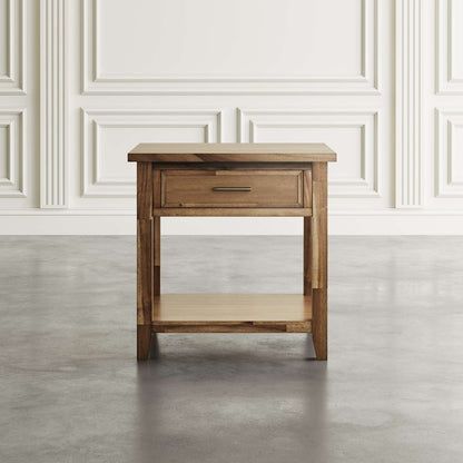 Jofran - Claremont Transitional Rustic Wood Square End Table with Storage - 2400-3 view 5