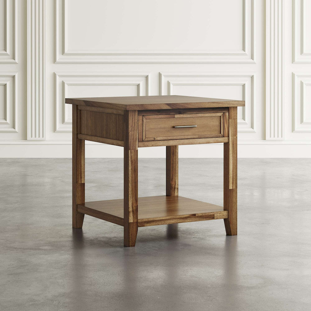Jofran - Claremont Transitional Rustic Wood Square End Table with Storage - 2400-3 view 6