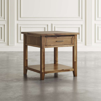 Jofran - Claremont Transitional Rustic Wood Square End Table with Storage - 2400-3 view 6