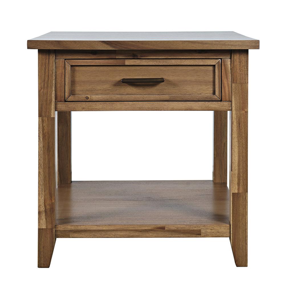 Jofran - Claremont Transitional Rustic Wood Square End Table with Storage - 2400-3 veiw 1