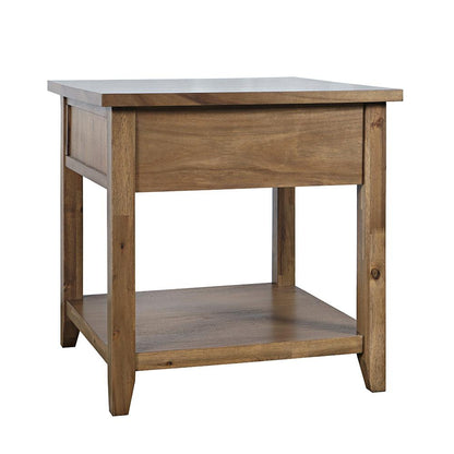 Jofran - Claremont Transitional Rustic Wood Square End Table with Storage - 2400-3 veiw 4